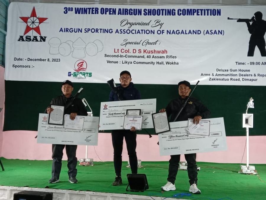The winners of the ASAN 3rd Winter Open Airgun Shooting competition.